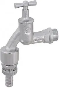 Auslaufventil 1/2" RV/RB matt verchromt