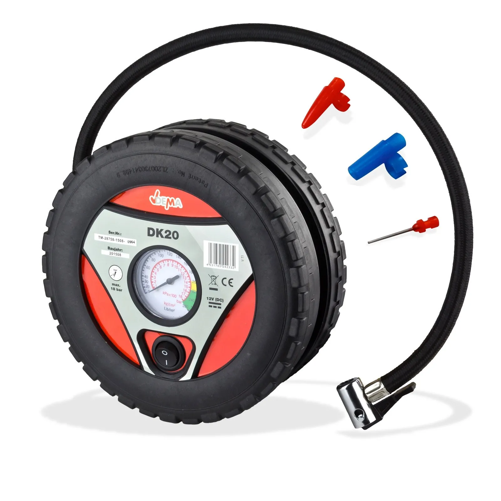 12V Mini Kompressor Reifenkompressor DK20 für Auto