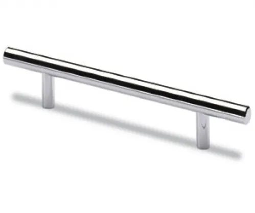 Stangengriff Hale, Bohrabstand 128 mm, L 188 mm, H 35 mm, ø 12 mm, Verchromt glanz