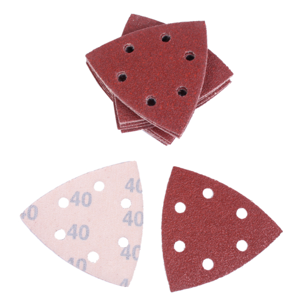 25 x Schleifpapier 40er Korn für Deltaschleifer mit Klett, Eckmaß 95 mm