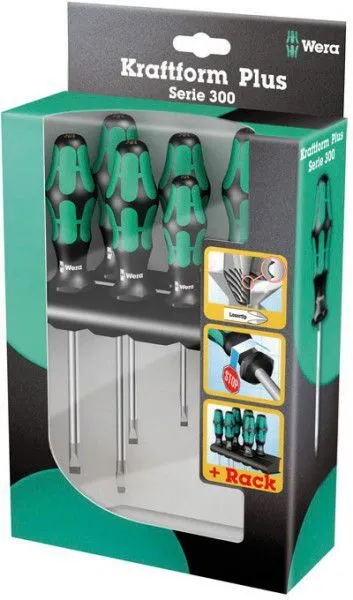 Wera Schraubendreher Satz 6tlg. Schlitz/PH