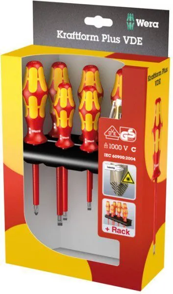 Wera Schraubendreher Satz VDE 7tlg. S/PZ Kraftform