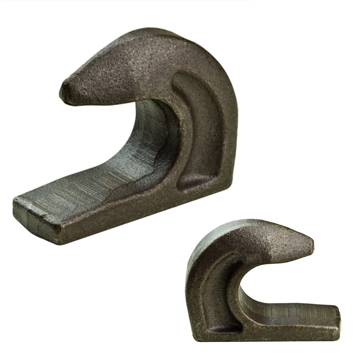 2er Set Koppelhaken / Fanghaken geschmiedet 110x40x85 mm