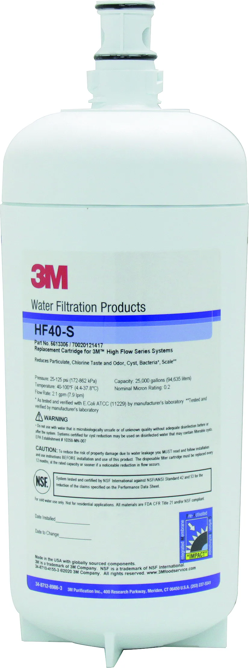 3 M Wasserfilter für Eismaschinen HF40