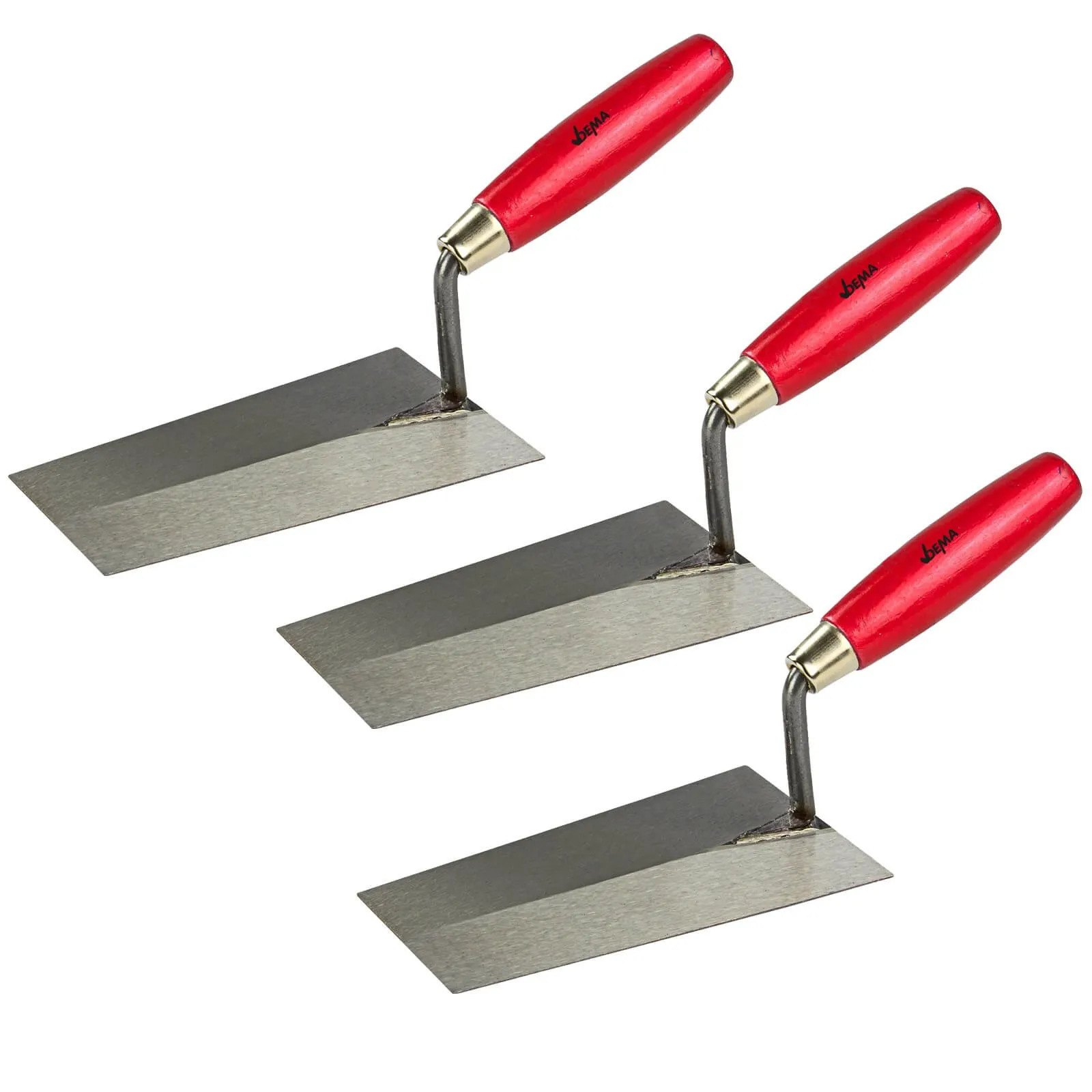 3 x Maurerkelle MK180 Trapezkelle Putzkelle Maurerwerkzeug Holzgriff Kellen Set