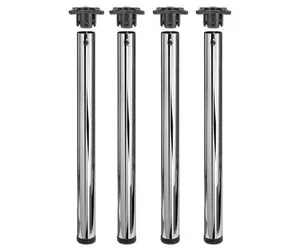 Tischbeine ø60mm x 870mm aus Stahl Oberfläche Chrom (Set)