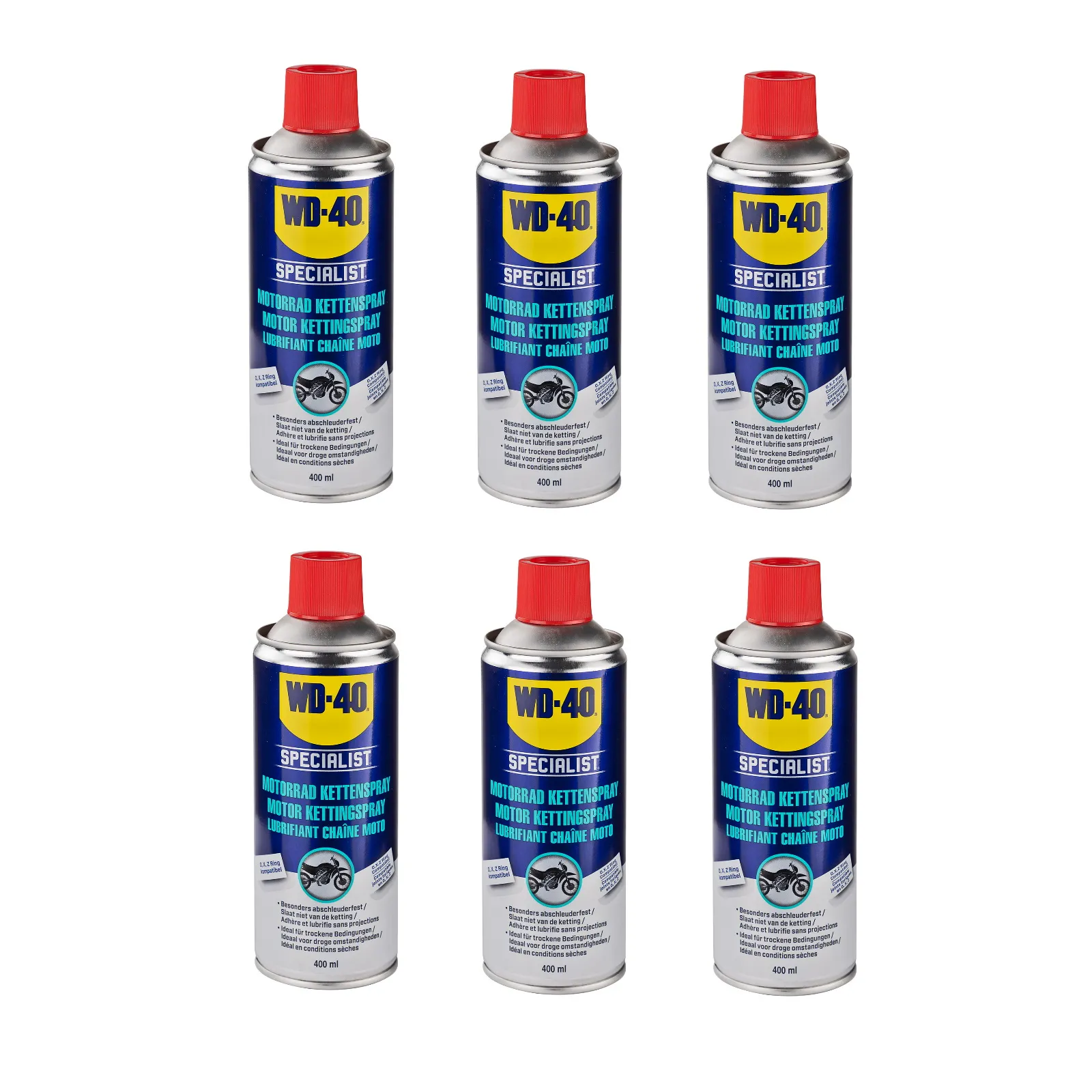6 Stück WD-40 Motorbike Motorrad Kettenspray je 400ml