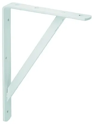 Winkelkonsole aus Stahl, weiss beschichtet 295/209mm