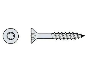 5,0 x 40 TX25 Senkkopf Teilgewinde