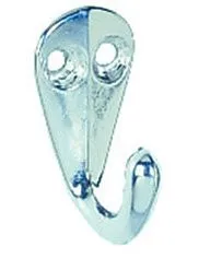 Garderobenhaken aus Aluminium zum Anschrauben Höhe 38mm