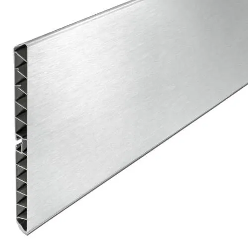 Sockelblenden Aluminium gebürstet, Höhe 80mm Länge 400cm