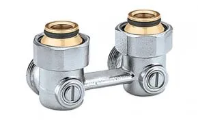 OV Heizkörper Hahnblock Multiflex F 1/2" ÜM x 3/4" AG Eckform