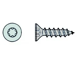 4,5 x 45mm TX25 Senkkopf Vollgewinde ( 500 St.)