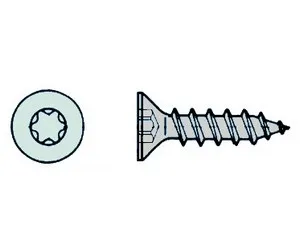 4,5 x 60mm TX25 Senkkopf Vollgewinde ( 500 St.)