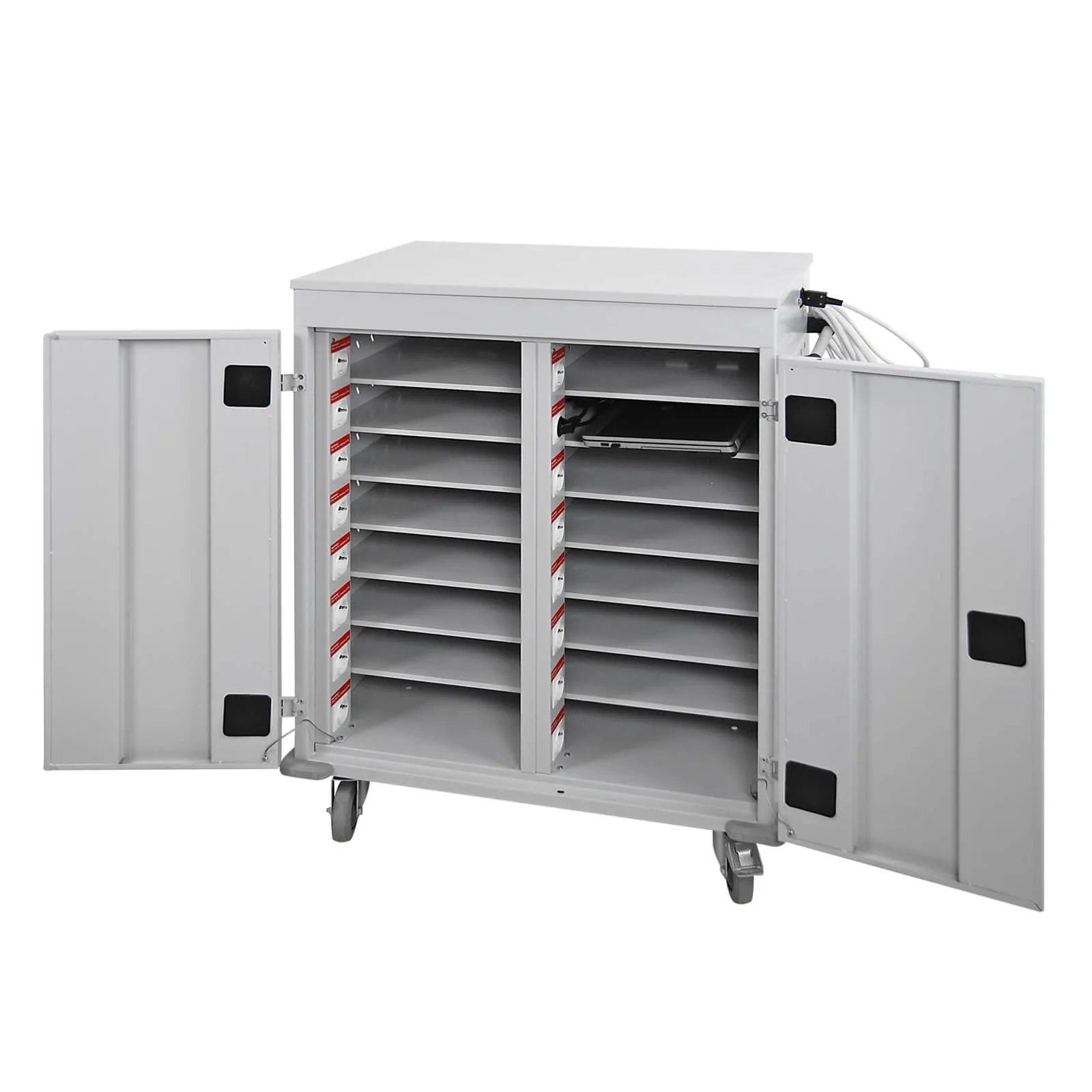 ADB Laptopwagen / Notebook-wagen für 16 Notebooks, mit Schließfächern, 1060x920x500 mm