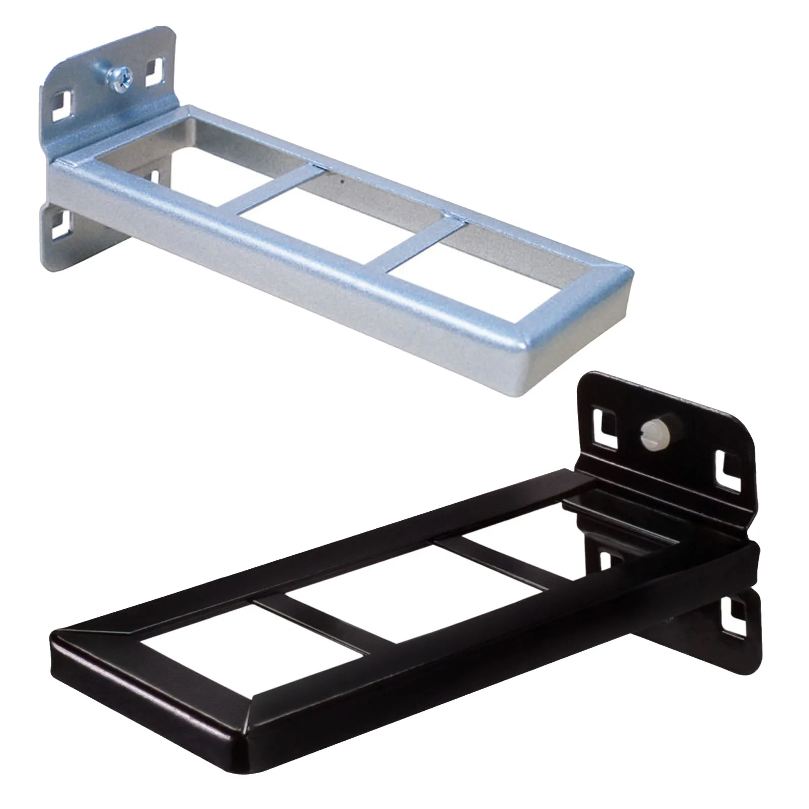 ADB Lochwand Halter 3-fach unterteilt 150x55 mm Weissaluminium