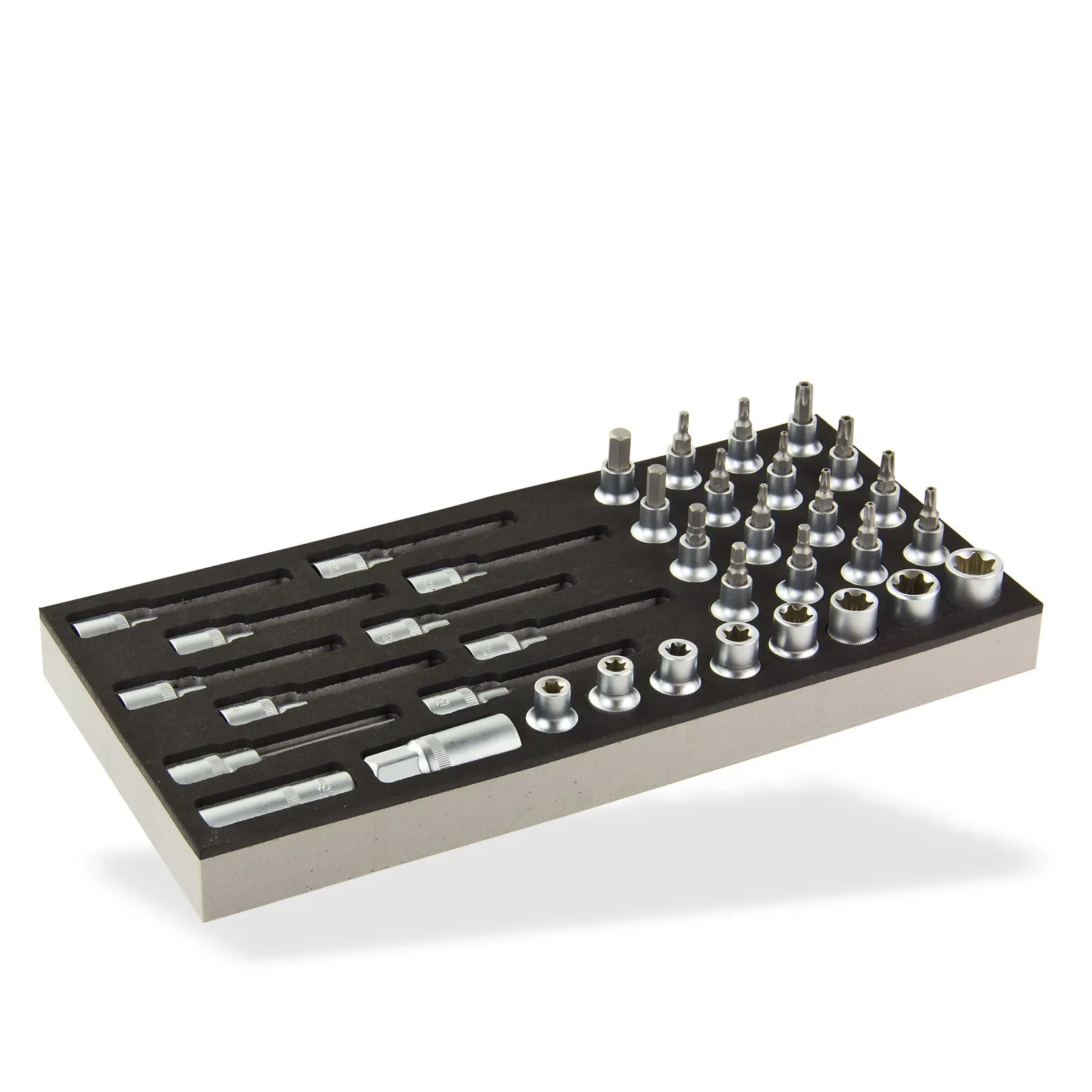 Werkzeugeinlage Werkstattwagen Innen6kant/Innen6rund 1/2 Zoll 36-teilig