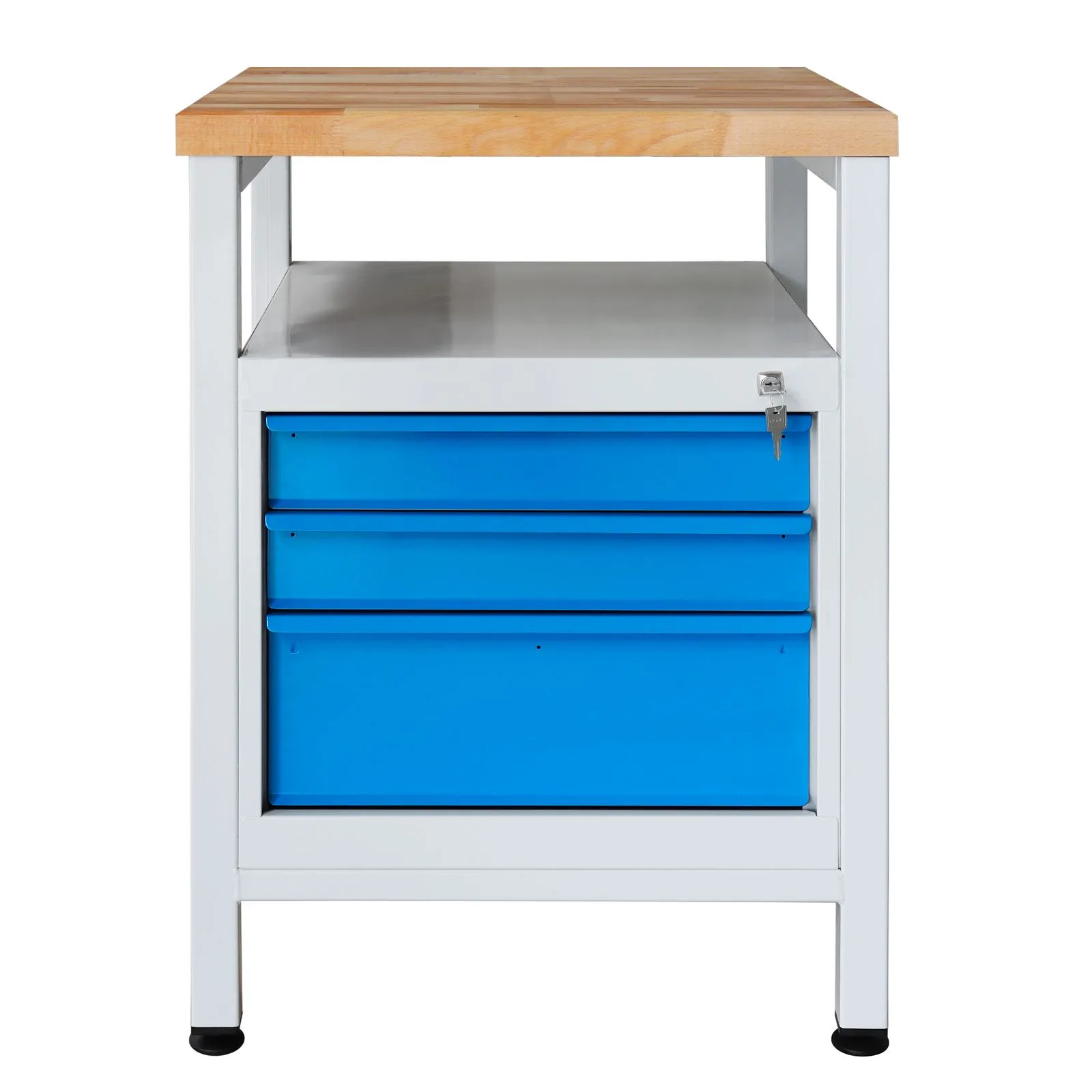 ADB Werktisch Werkbank 3 Schubladen Arbeitstisch Werkzeugschrank 600x600x840 mm