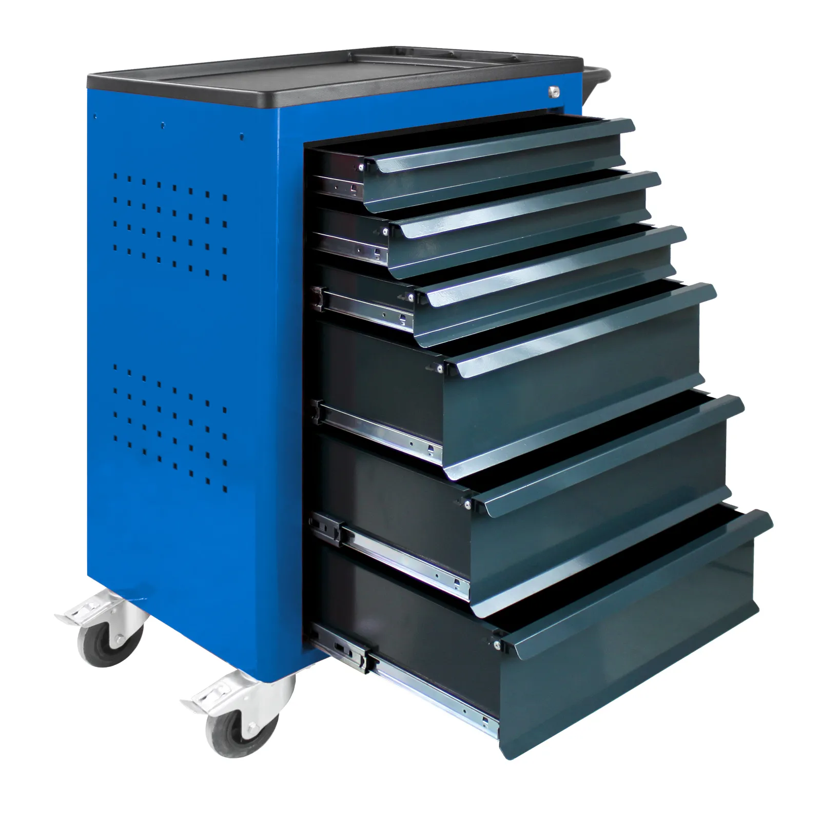 ADB Werkzeugwagen Basic leer mit 6 Schubladen blau