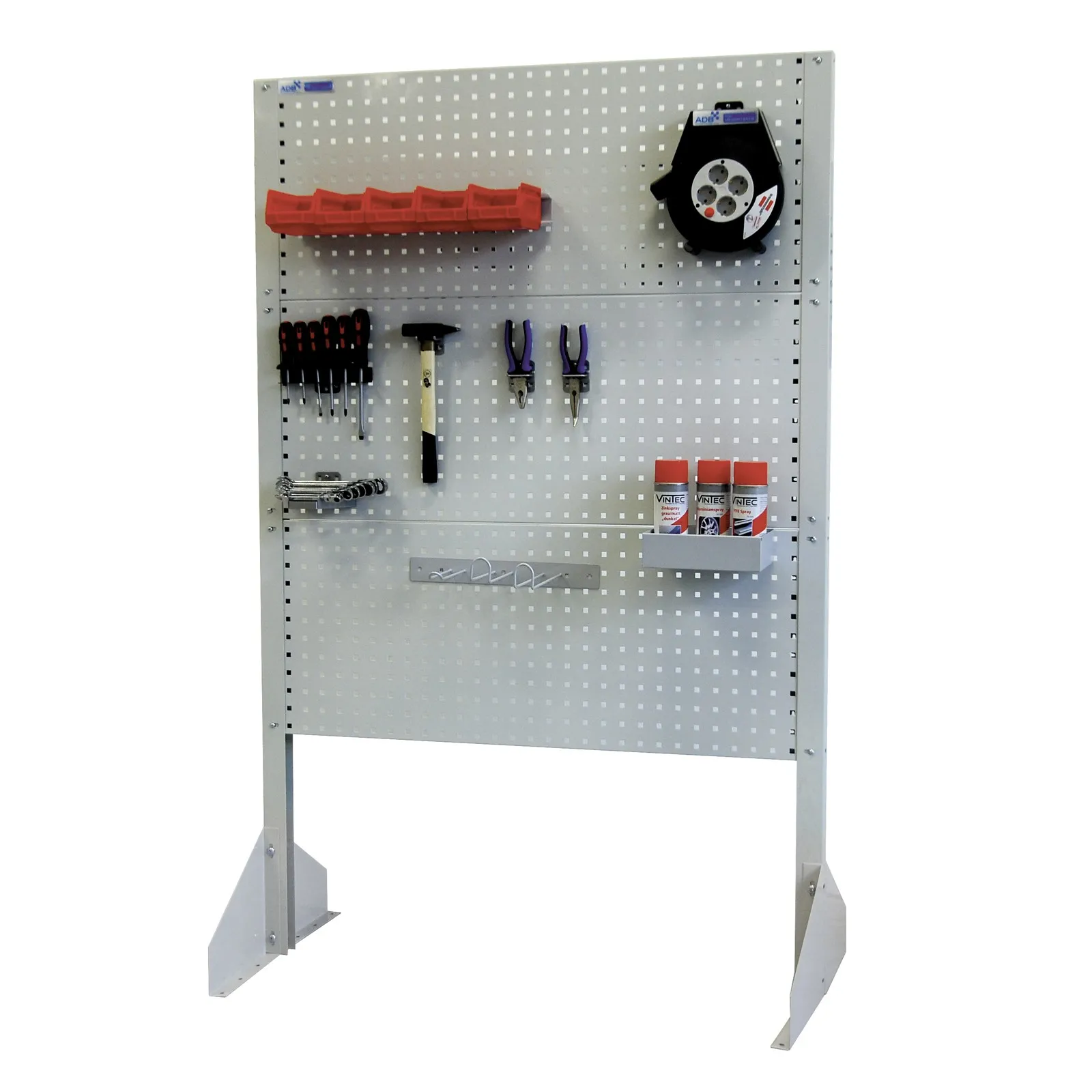 ADB Werkzeugwand mit 3 Lochwänden / Lochplatten Lagerregal 1710x1065x730 mm