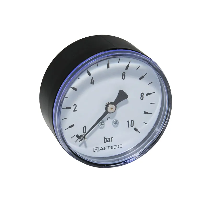 Afriso Rohrfeder-Manometer Manometer 0  10bar Anschluss hinten 1/4 AG Ø 63mm 63539