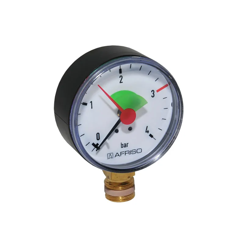 Afriso Rohrfeder-Manometer Manometer 0  4bar Anschluss unten 3/8 AG Ø 63mm 63910