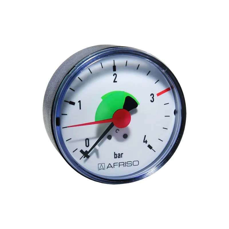 Afriso Rohrfeder-Manometer Manometer 0  4bar Anschluss hinten 3/8 AG Ø 63mm 63914