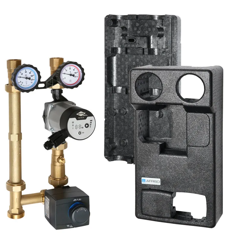Afriso Mischerkreisgruppe PrimoTherm 180-2 DN25 KVS vario mit Wita Kl. A Pumpe für einen gemischten