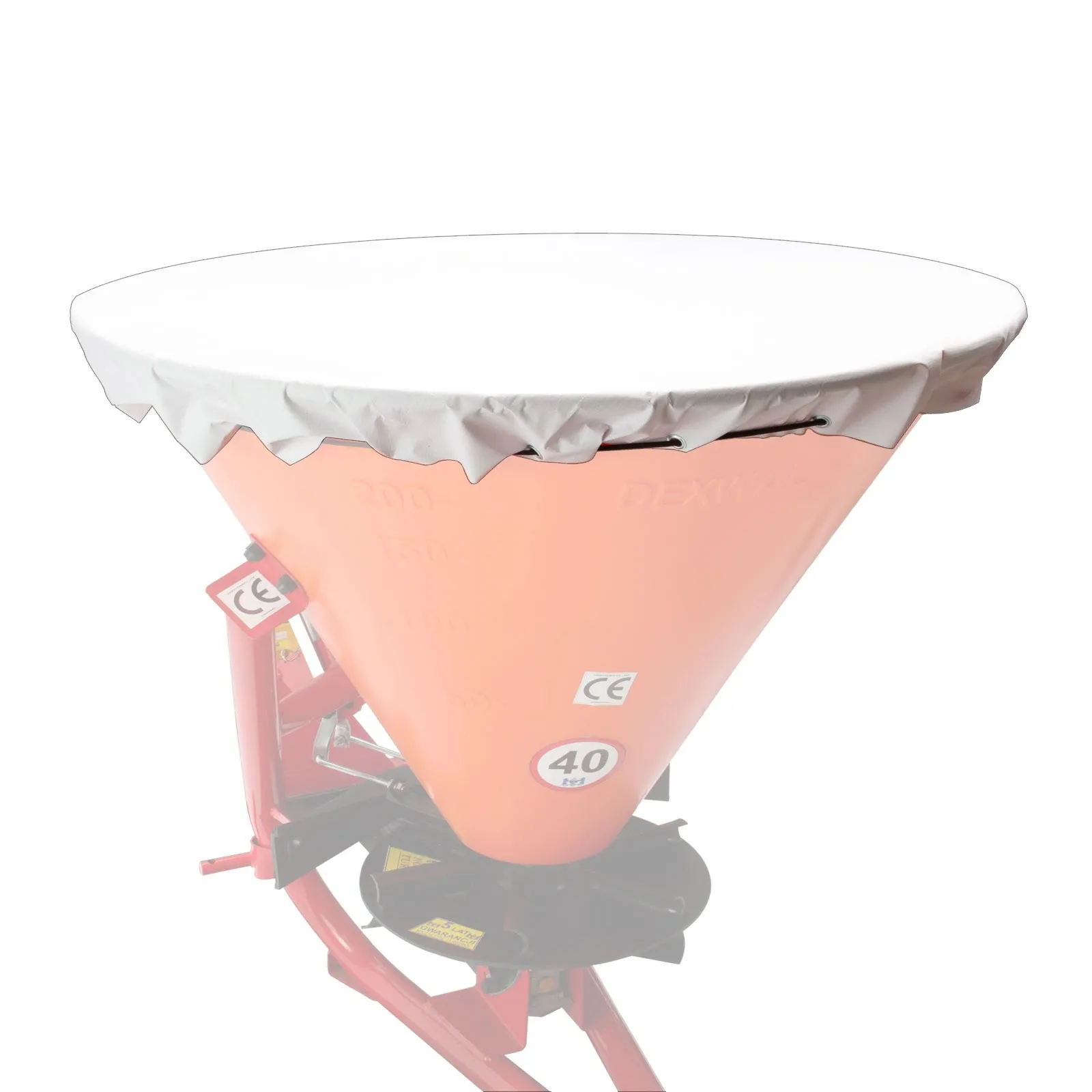 Abdeckplane für 300 Liter Düngerstreuer / Streusalz-Streugerät 19887 weiß