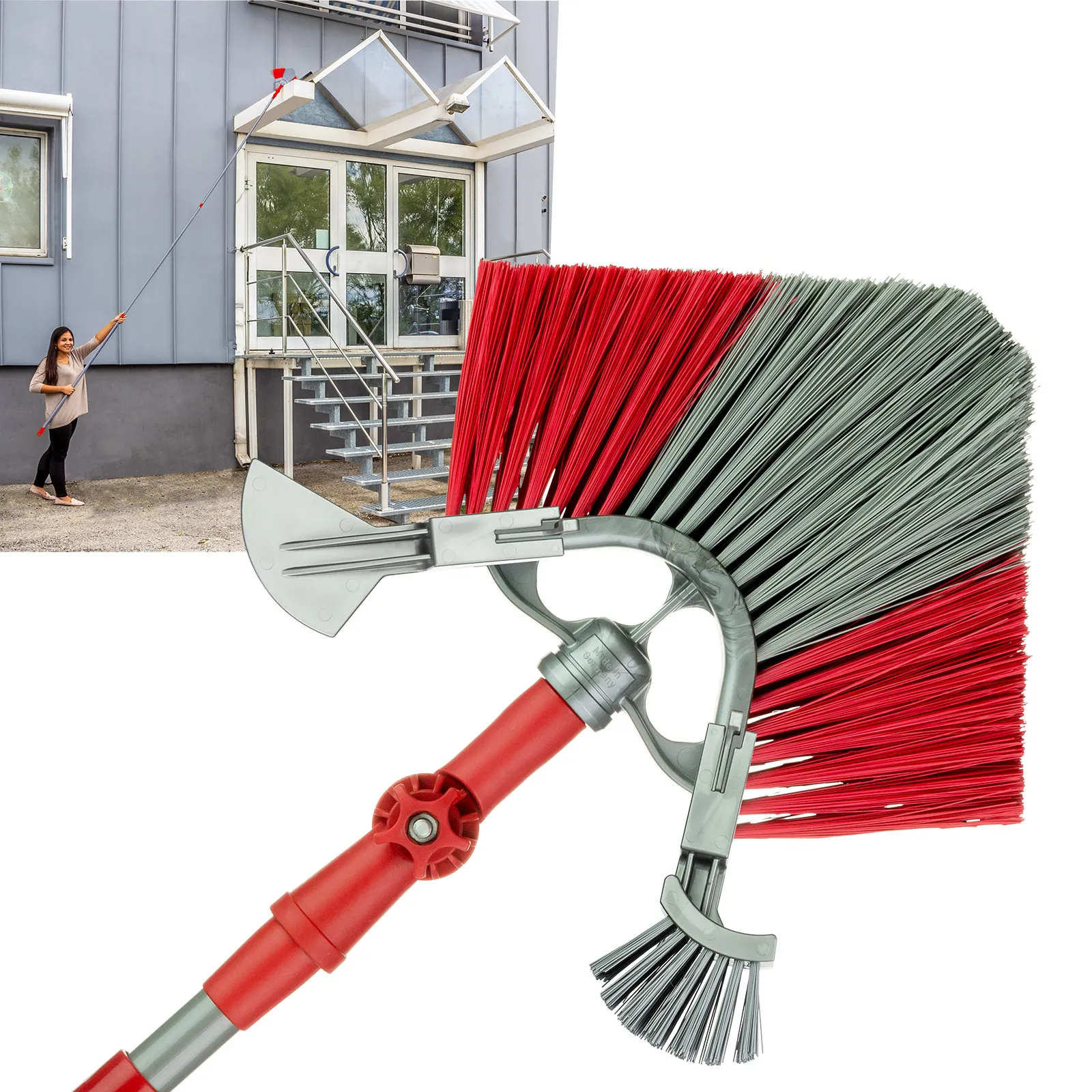 BÜMAG Dachrinnenreiniger Dachrinne Reiniger Teleskopstiel 165 bis 385 cm