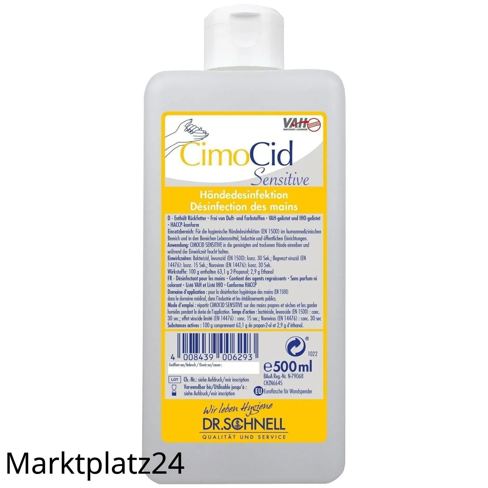 CimoCid Sensitive, 150ml Flasche  BAuA-Reg-Nr.: N-79068