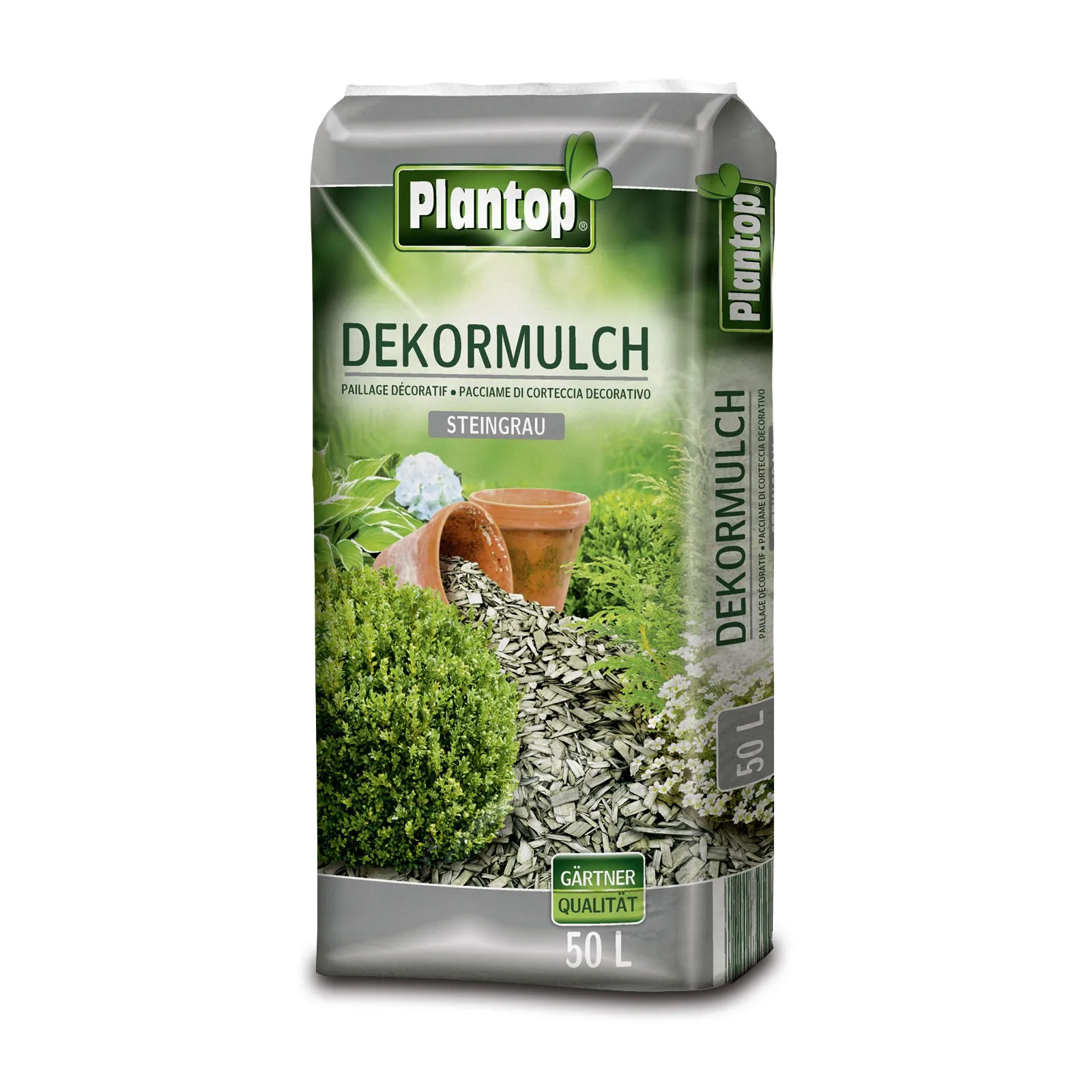 Plantop Dekormulch 50 Liter Steingrau
