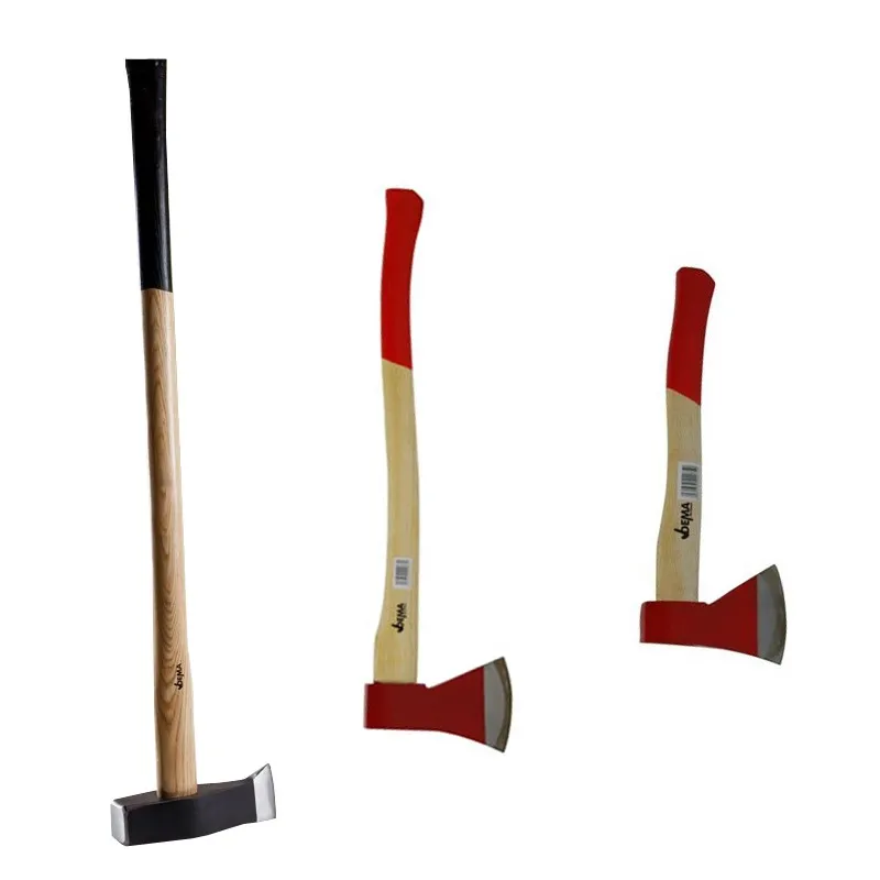 3er Set Beil 36cm - Axt 70cm - Spalthammer 90cm Eschenholz-Stiel