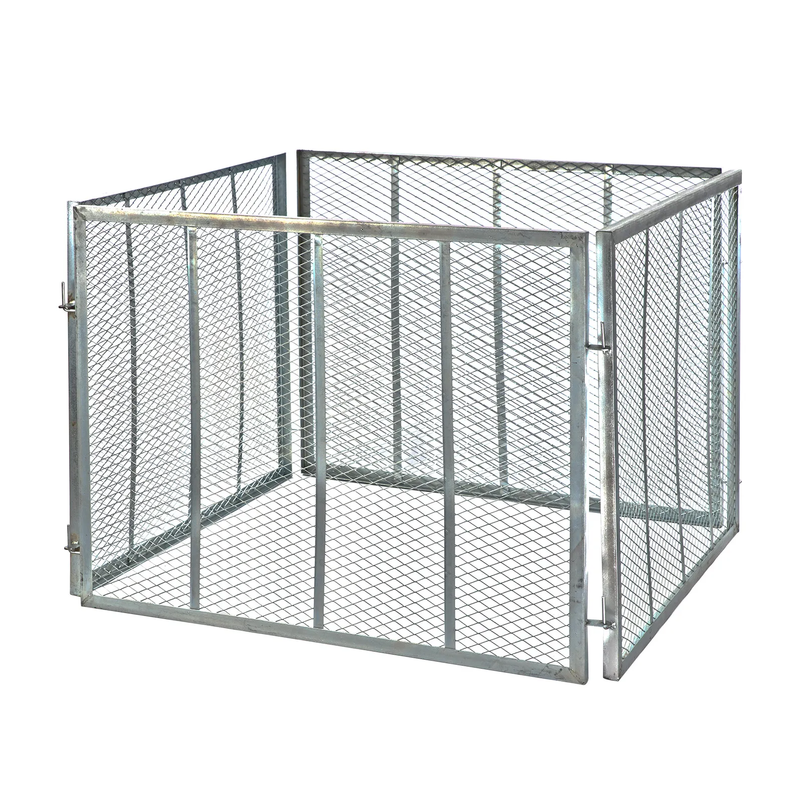 Metallkomposter / Gartenkomposter 107x107x81 cm verzinkt, robust, aus Streckmetall