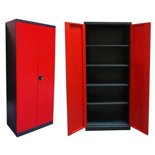 Werkzeugschrank / Metallschrank, XL, 2-türig, anthrazit/rot, 192x78x58cm