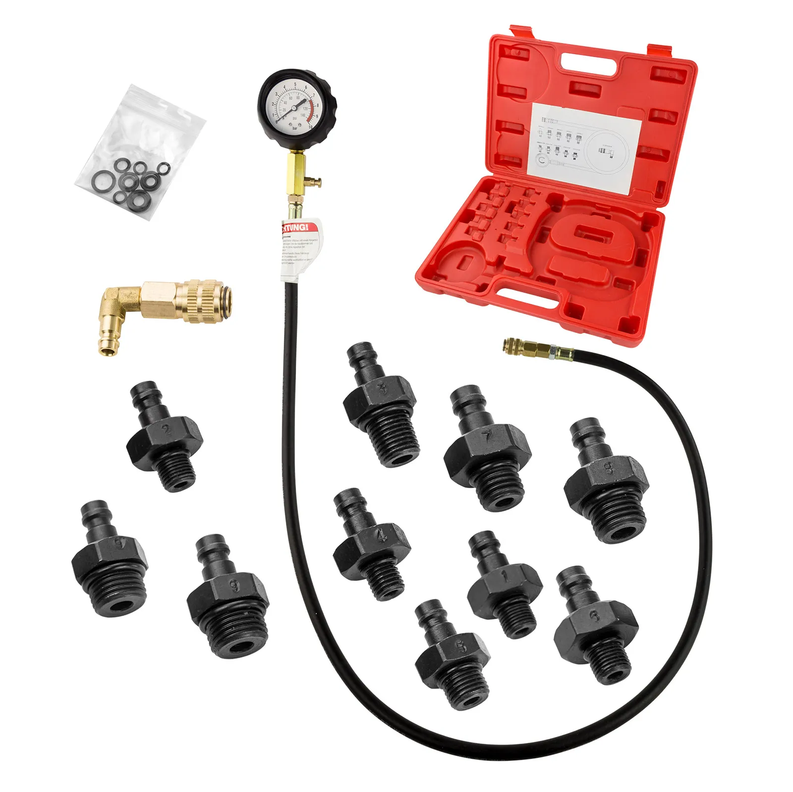 Öldruckmesser 13-tlg. Set, Öldrucktester & Prüfer für KFZ Werkzeuge
