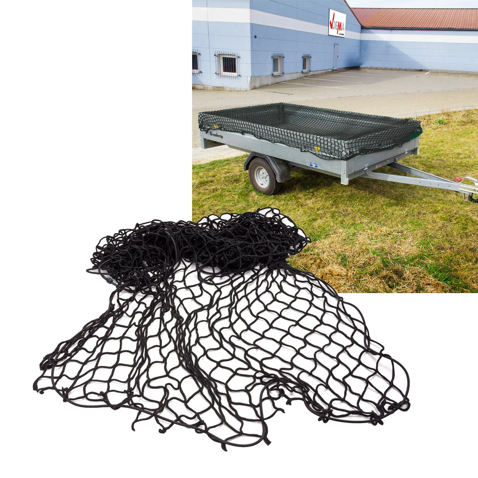 Gepäcknetz Dehnbar Anhängernetz 2x3m Ladungssicherungsnetz