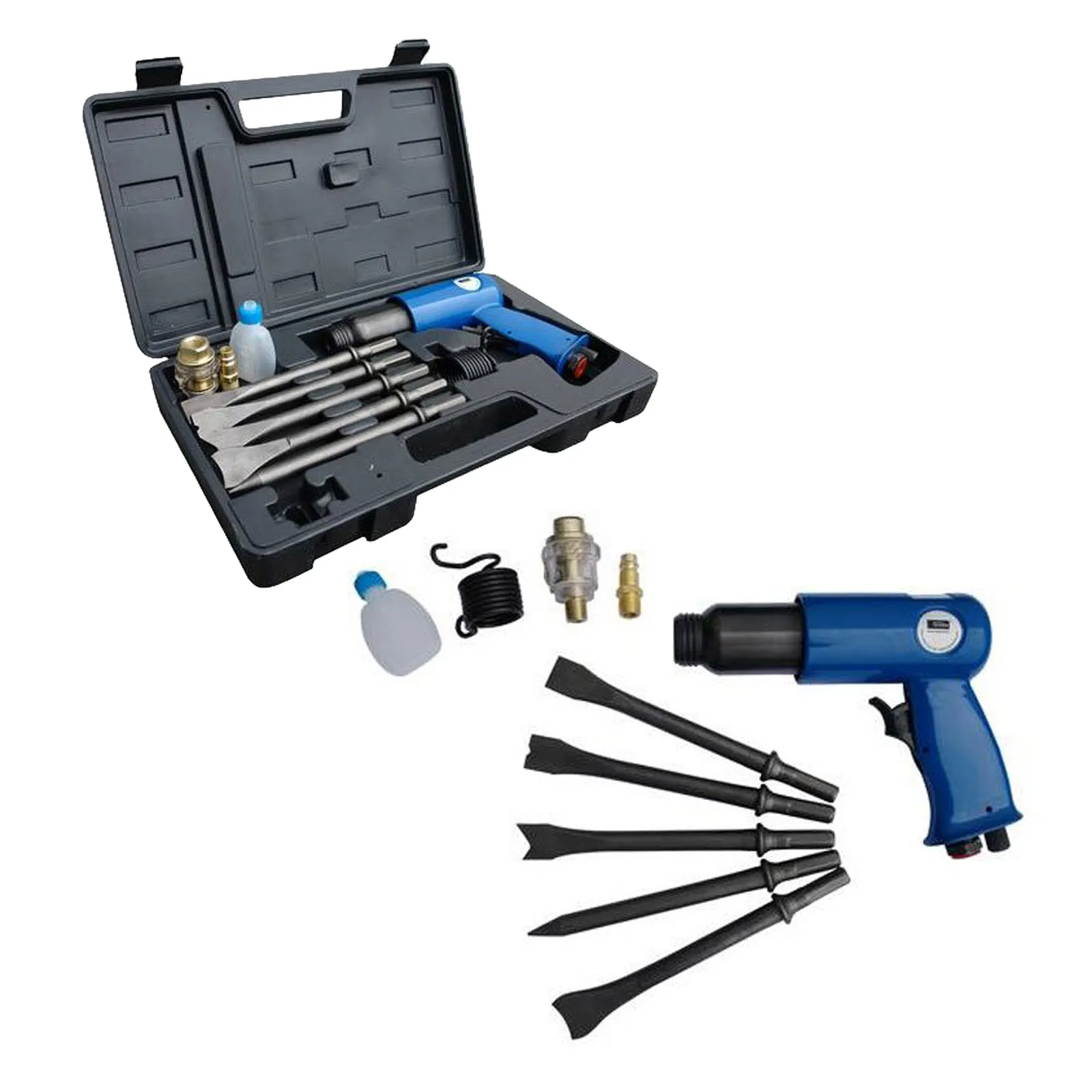 Güde Druckluft Meißelhammer Set 10-tlg Abbruchhammer