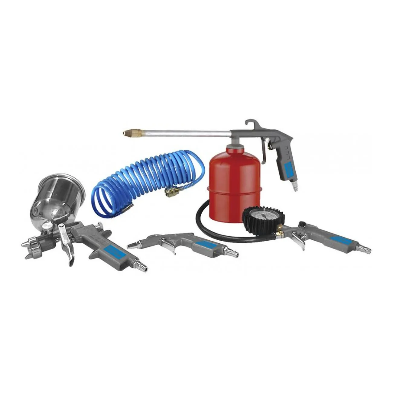 Güde Druckluft Set 5-Tlg. Kompressor Ausblaspistole