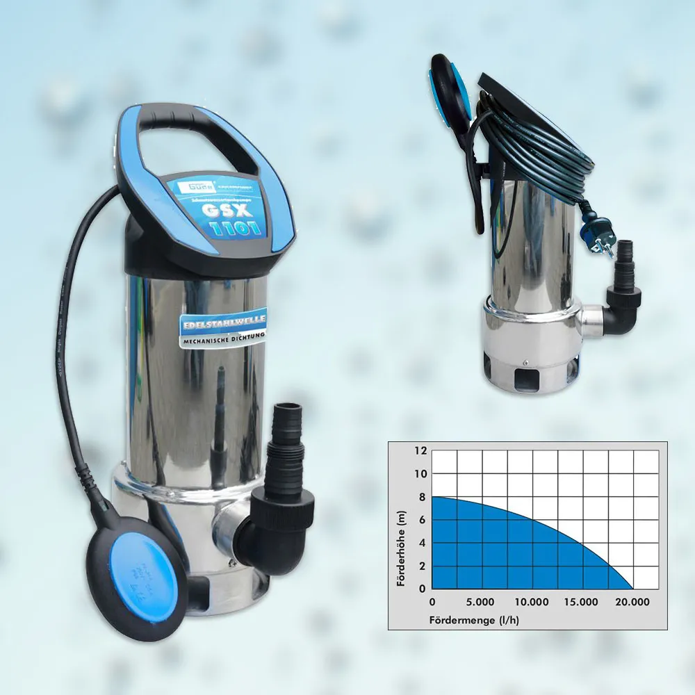 Güde Schmutzwassertauchpumpe Tauchpumpe GSX 1101