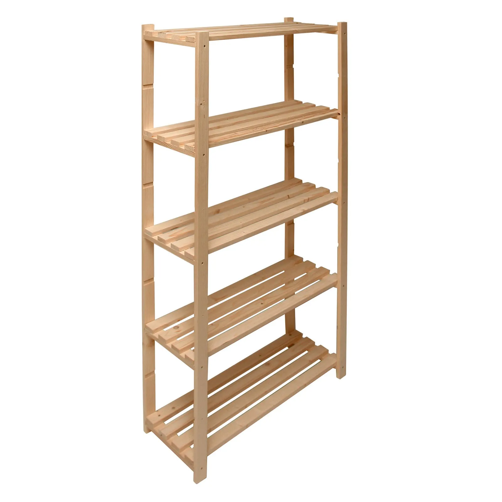 Holzregal / Kellerregal / Lagerregal mit 5 Böden 80x30x170 cm
