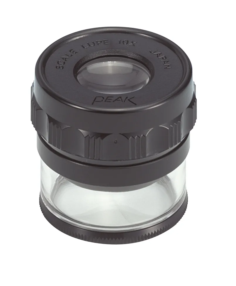 Lupe 10x mit Standardschablone im Softetui