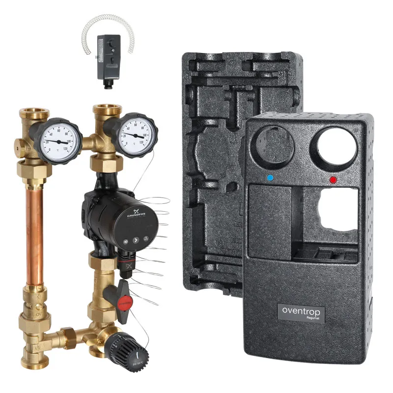 Oventrop Kessel Anbindesystem Regumat F-180 DN25 mit Alpha2 25-60 Festwertregel-Set 20-50°C