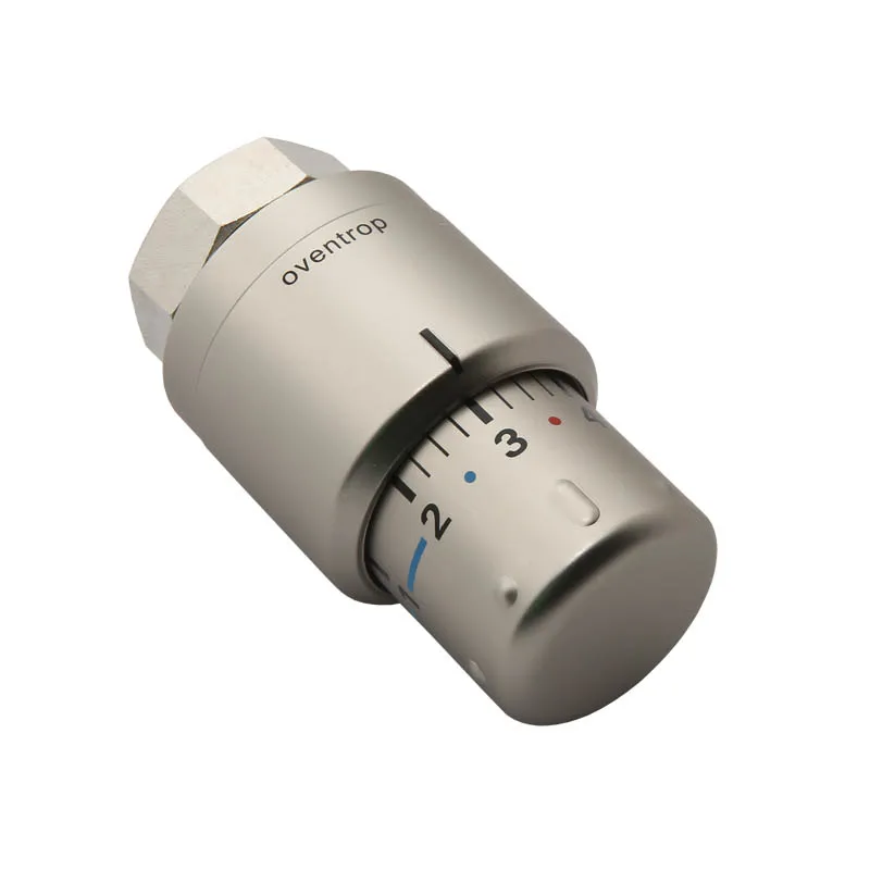 Oventrop Thermostat UNI SH 7-28°C mit Nullstellung im Edelstahl-Design 1012085