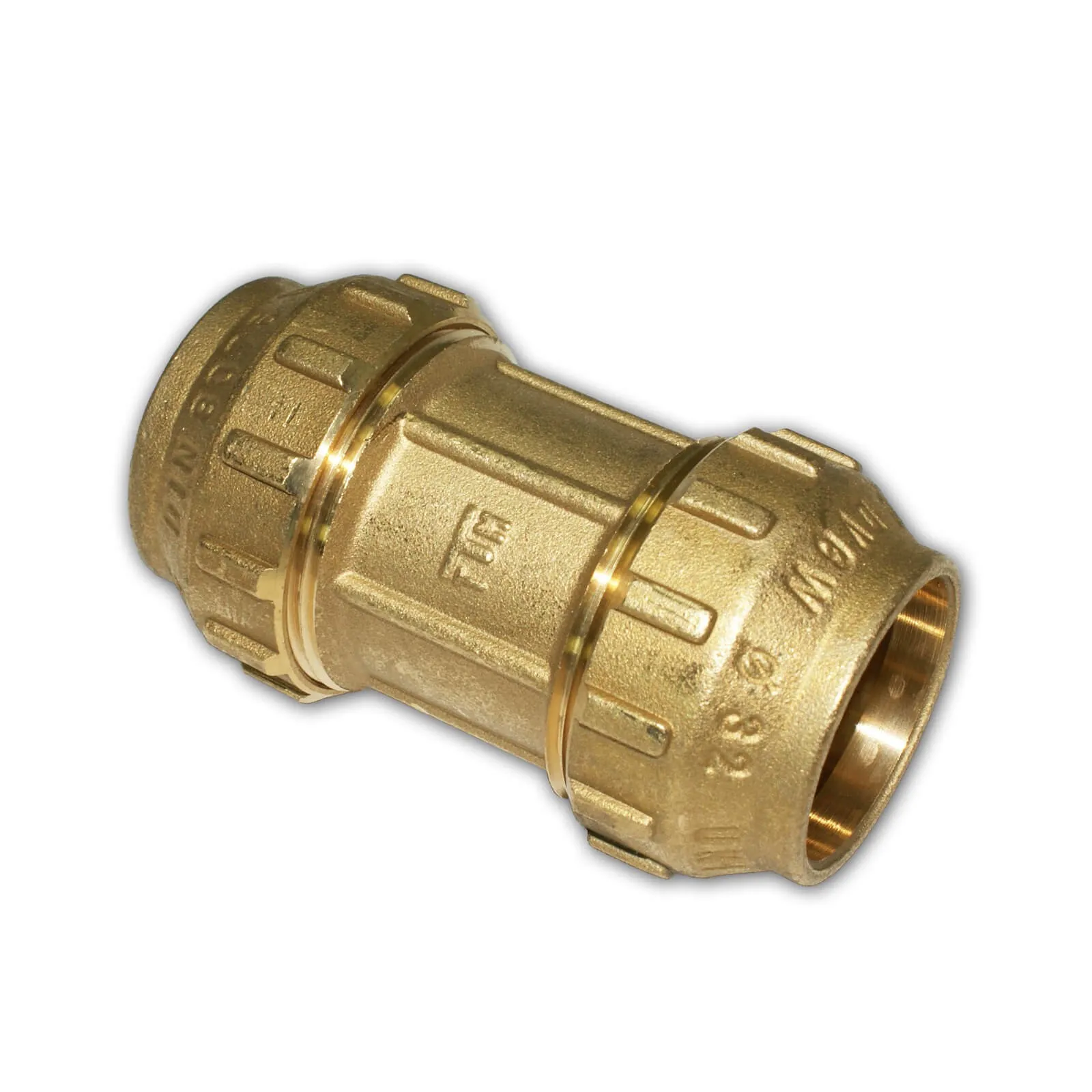 PE Rohr Verschraubung Messing Kupplung 40x40 mm