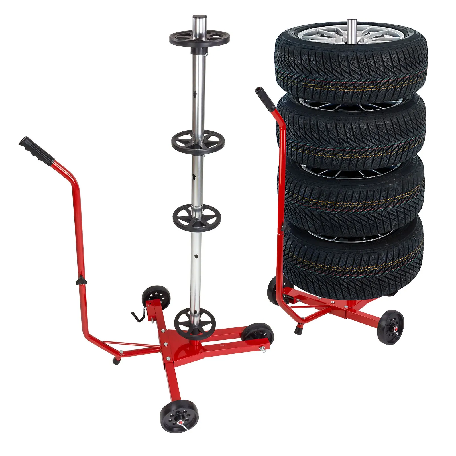 PKW-Reifen Felgenbaum / Reifenständer Monza, mit Abdeckung, fahrbar