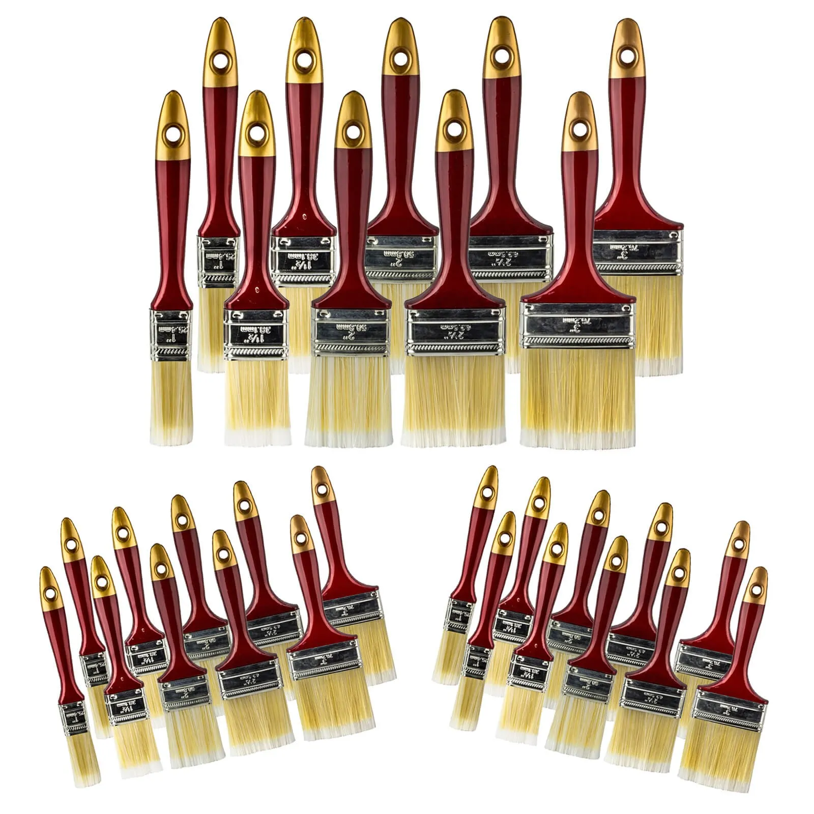 Pinsel Malerpinsel Flachpinsel Set 30 tlg Profi Pinselset