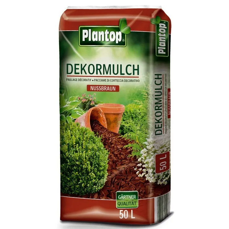 Plantop Dekormulch 50 Liter Nußbraun