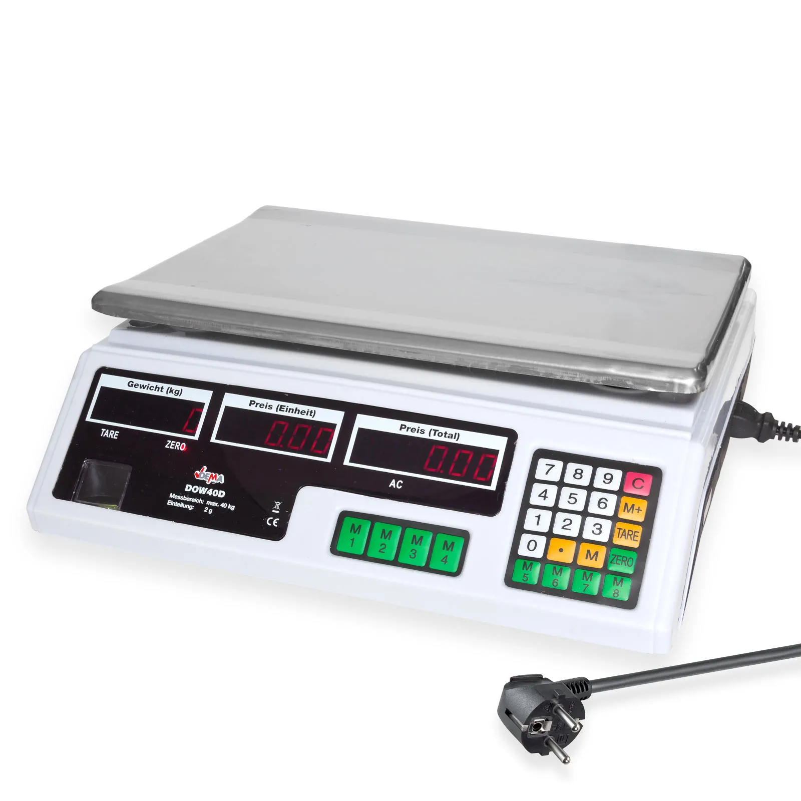 Obstwaage / Ladenwaage / Industriewaage / Marktwaage Digital 40KG/2G