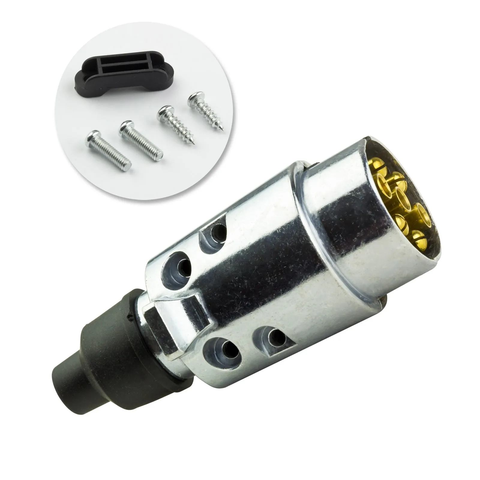 Anhänger Zubehör 12V Stecker Metall 7polig